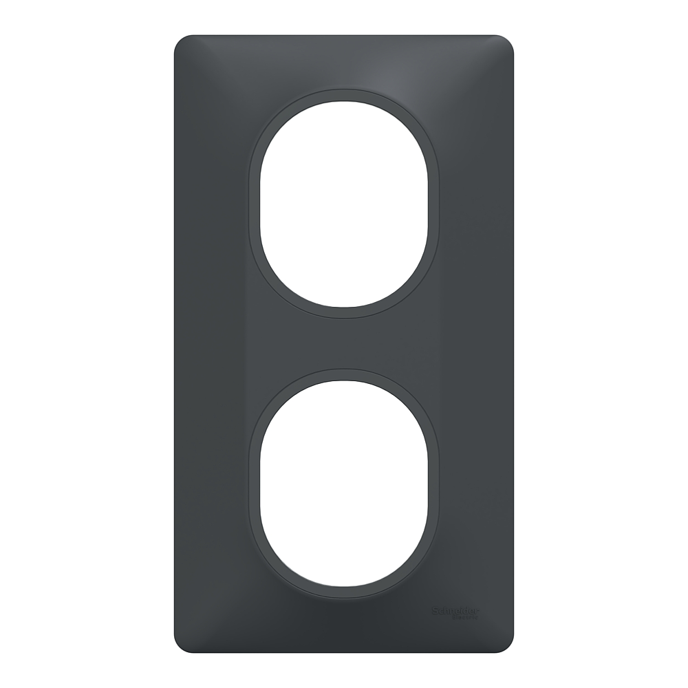 Plaque 2 postes Vert 71mm Anth